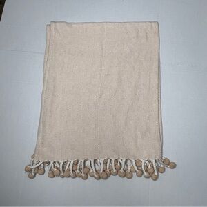 Karma Living  Woven Throw 48" x 59”Braided Tassels